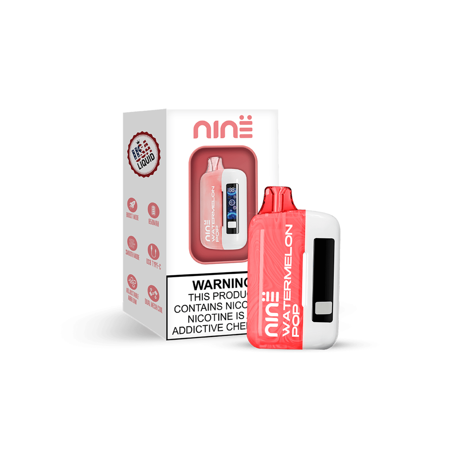 Uno Nine Kit 30K - Disposable Vape (5%) (Box of 5) TX Compliant