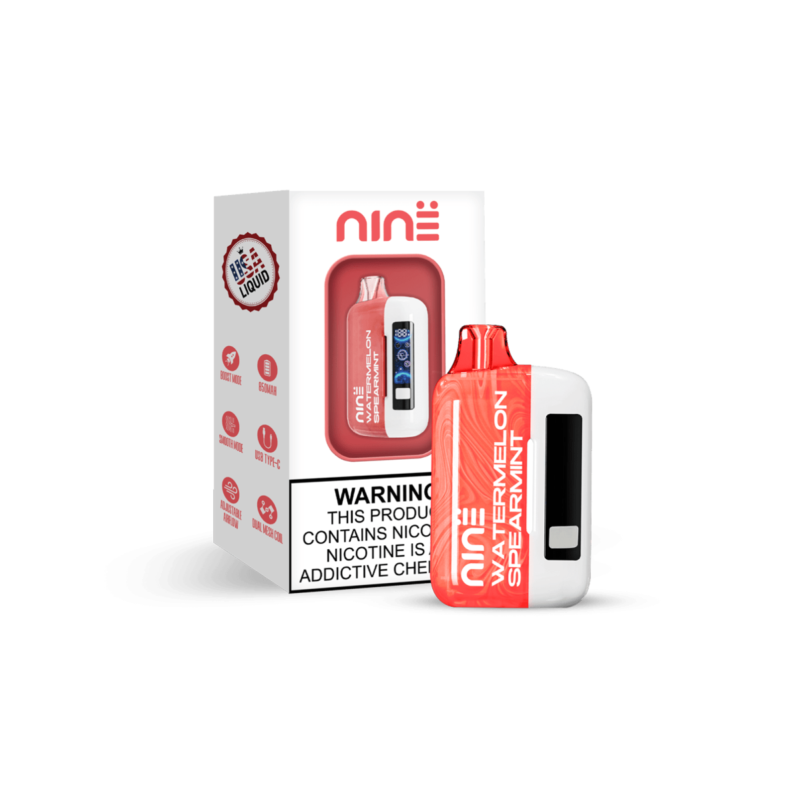 Uno Nine Kit - (TC)Disposable Vape (5% - 30,000 Puffs) - Box of 5 (TEXAS COMPLIANT)