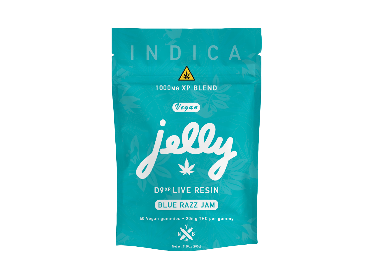 NYB Jelly - THC+ D9 XP Live Resin Vegan - Delta Gummies ( 20mg x 40 Gummies)