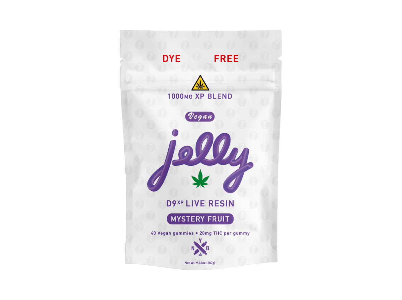 NYB Jelly D9 XP Live Resin Vegan - Hemp Gummies (25mg x 40)