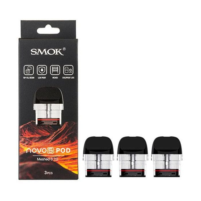 Smok - Novo 5 Replacement - Pods (0.4 ohm x 0.8 Ohm Mesh) - MK Distro