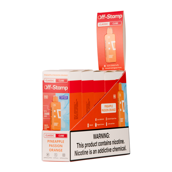 Off Stamp Cube Pod - Disposable Vapes (5% - 25,000 Puffs) - Box of 5 (TEXAS COMPLIANT)