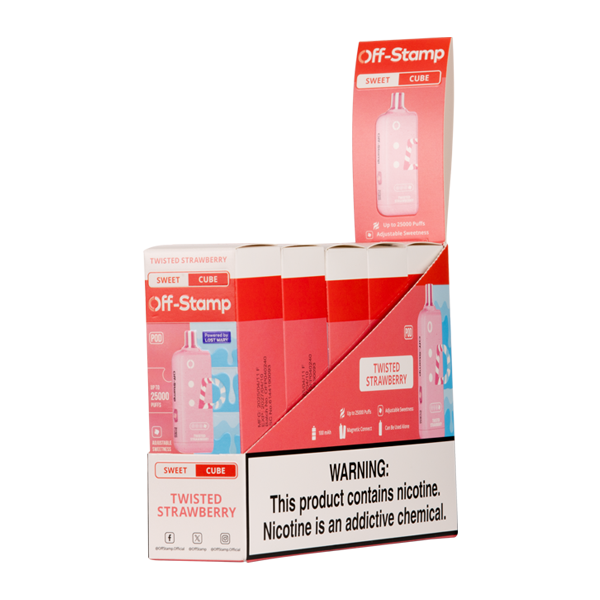 Off Stamp Cube Pod - Disposable Vapes (5% - 25,000 Puffs) - Box of 5 (TEXAS COMPLIANT)