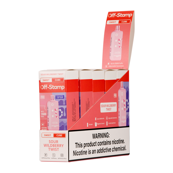 Off Stamp Cube Pod - Disposable Vapes (5% - 25,000 Puffs) - Box of 5 (TEXAS COMPLIANT)