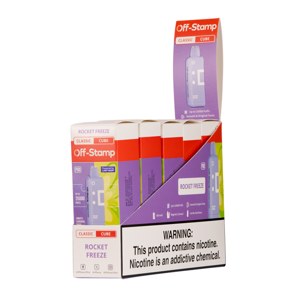 Off Stamp Cube Pod - Disposable Vapes (5% - 25,000 Puffs) - Box of 5 (TEXAS COMPLIANT)