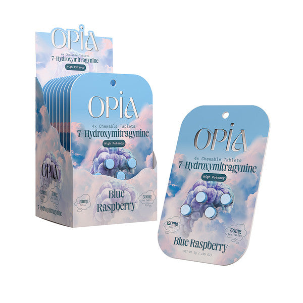 Opia - 7-Hydroxymitragynine Tablets (30mg x 4ct) - Kratom Capsules (Box of 10)