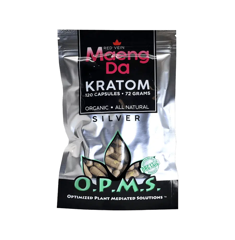 OPMS Silver - Kratom Capsules Bag (120ct / 72g) - MK Distro