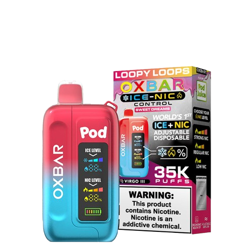 Oxbar x Pod Juice Ice-Nic Control - Disposable Vapes (5% - 35,000 Puffs) - Box of 5 - MK Distro