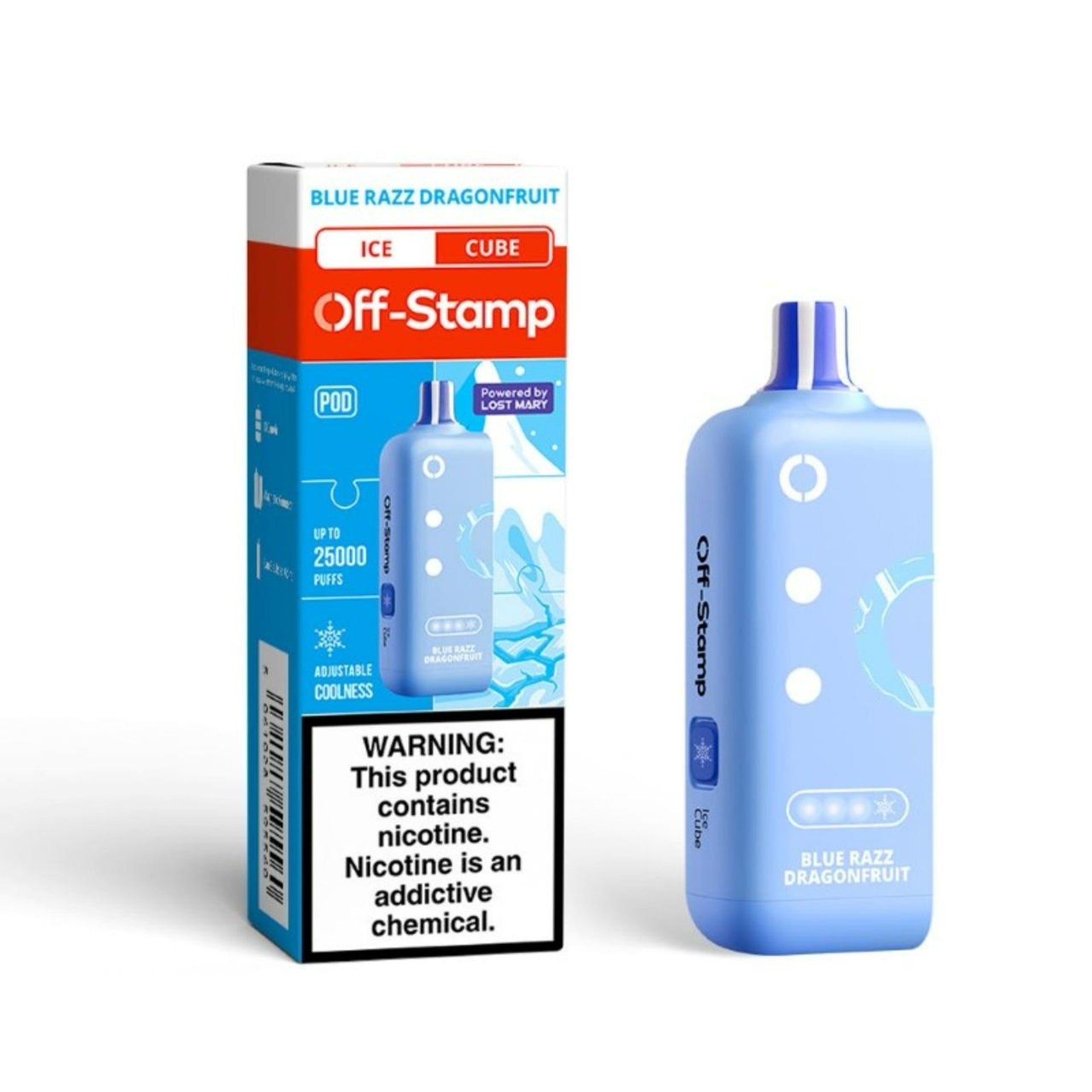 Off Stamp Cube Pod - Disposable Vapes (5% - 25,000 Puffs) - Box of 5 (TEXAS COMPLIANT)