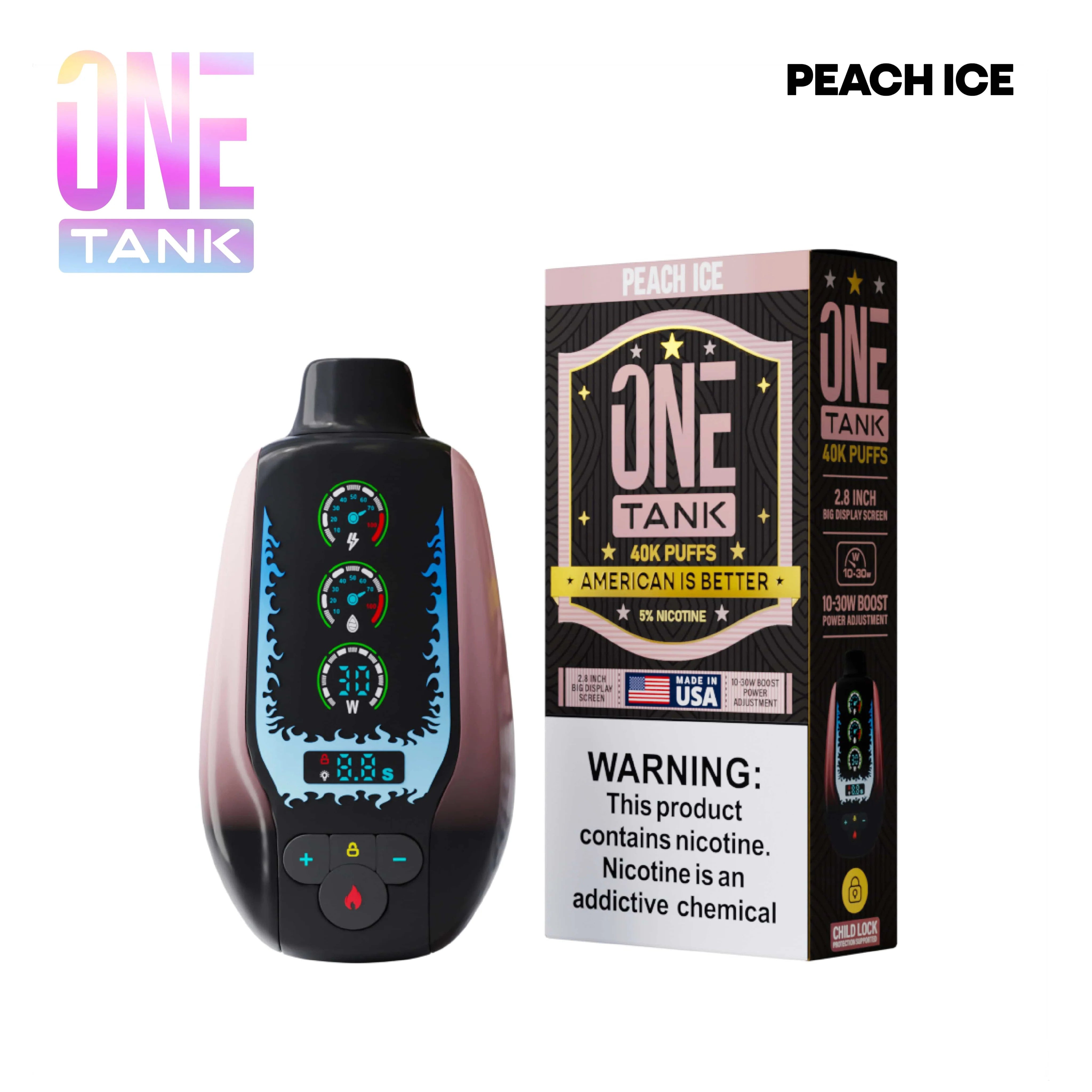 One Tank 40k - Disposable Vapes (5% - 40,000 Puffs) - Box of 5 (TEXAS COMPLIANT)
