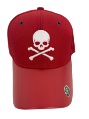 Adjustable Baseball Hat - Skull (Red) - MK Distro