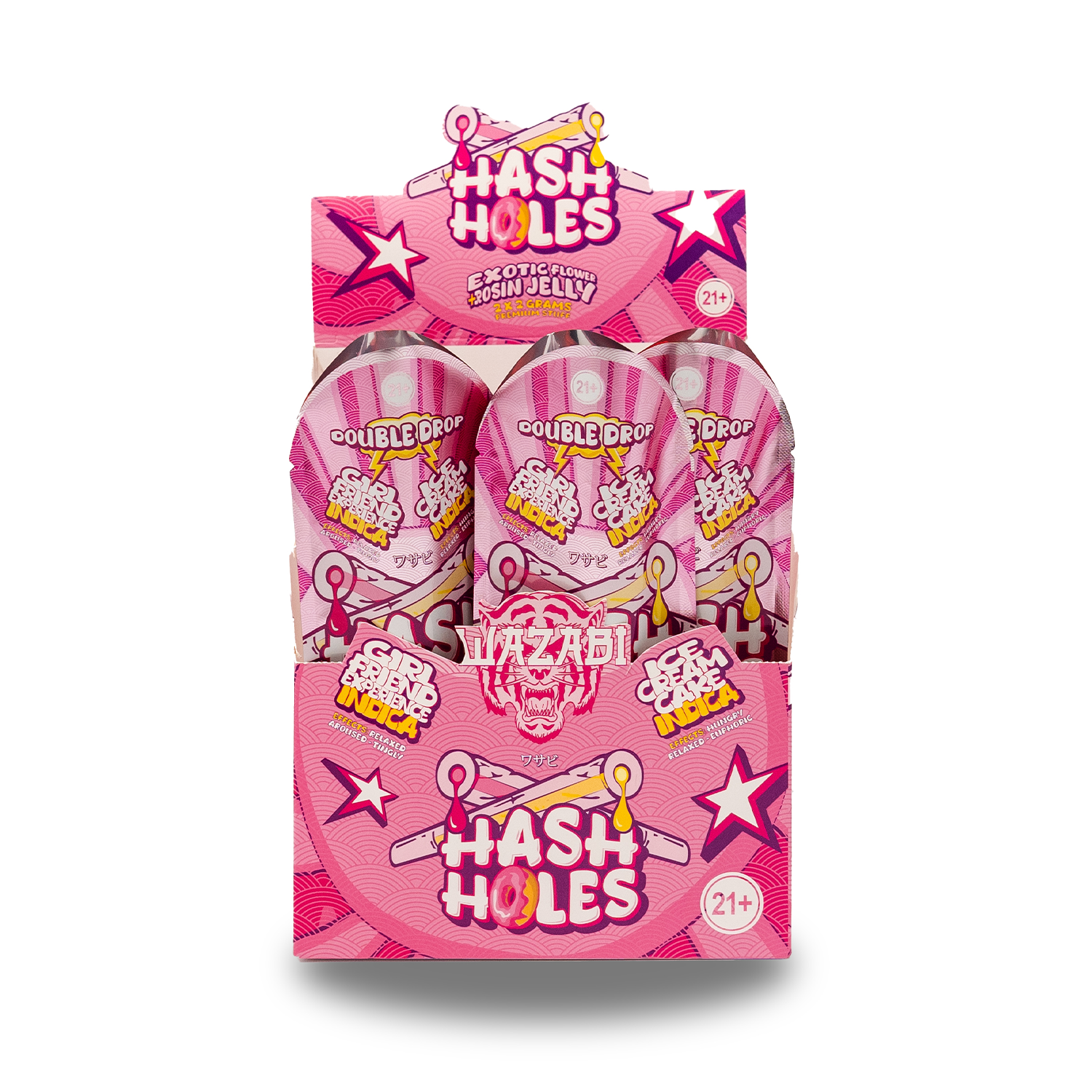 Wazabi Exotics - Hash Hole Double Drop Pre Rolls (2g x 2 Pre-Rolls)