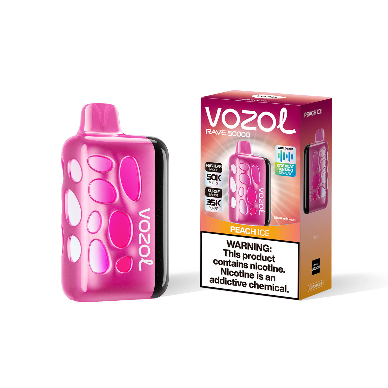 Vozol Rave 50000 - Disposable Vapes (5% - 50,000 Puffs)  - Box of 5