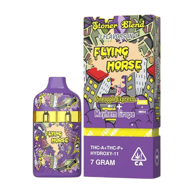 Flying Horse - Stoner Blend 3 Flavors in one  (THCA + Hydroxy-11) - Hemp Disposables (7g x 5) - MK Distro
