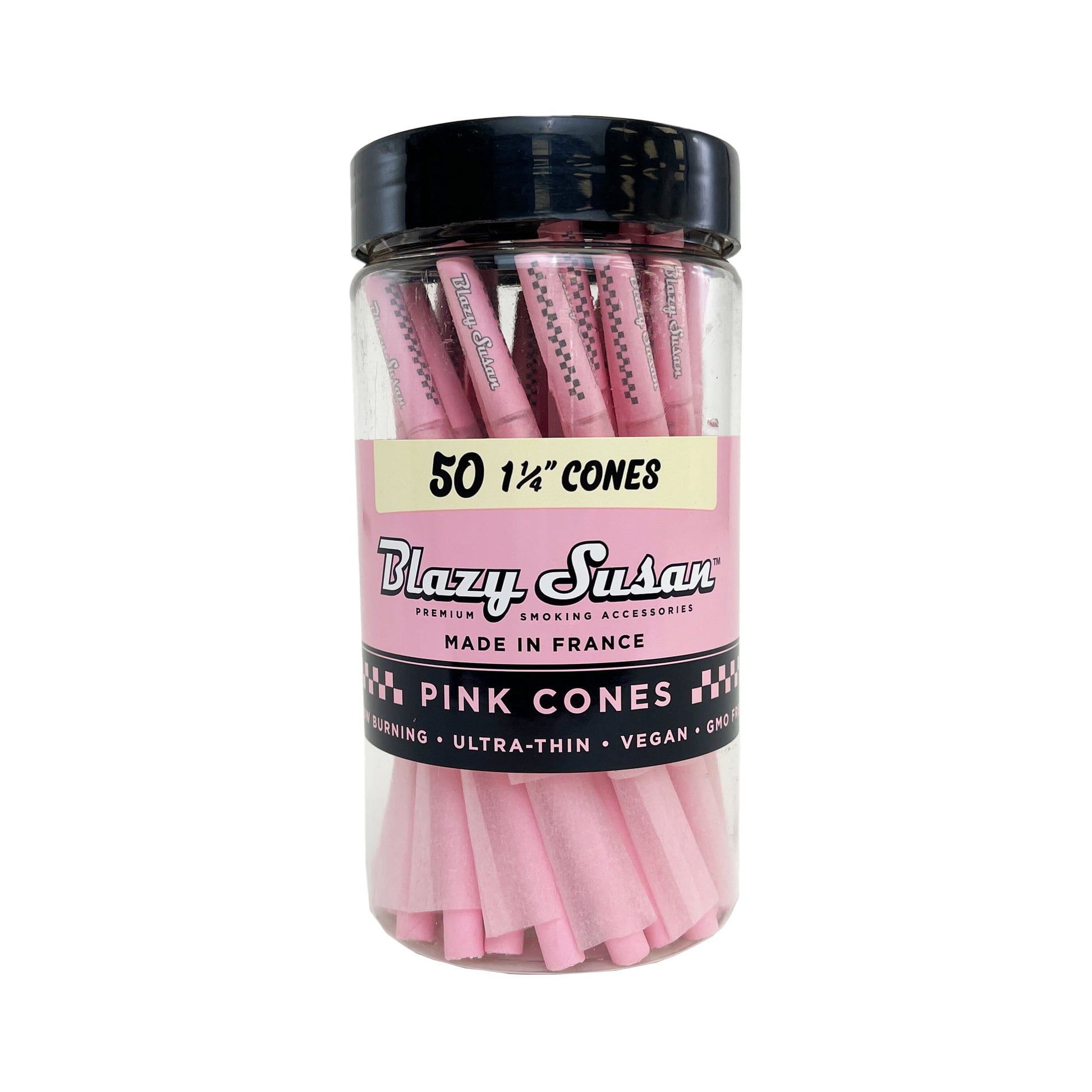 Blazy Susan - 1 1/4 Size Pre-Rolls Cones (Jar of 50) - MK Distro