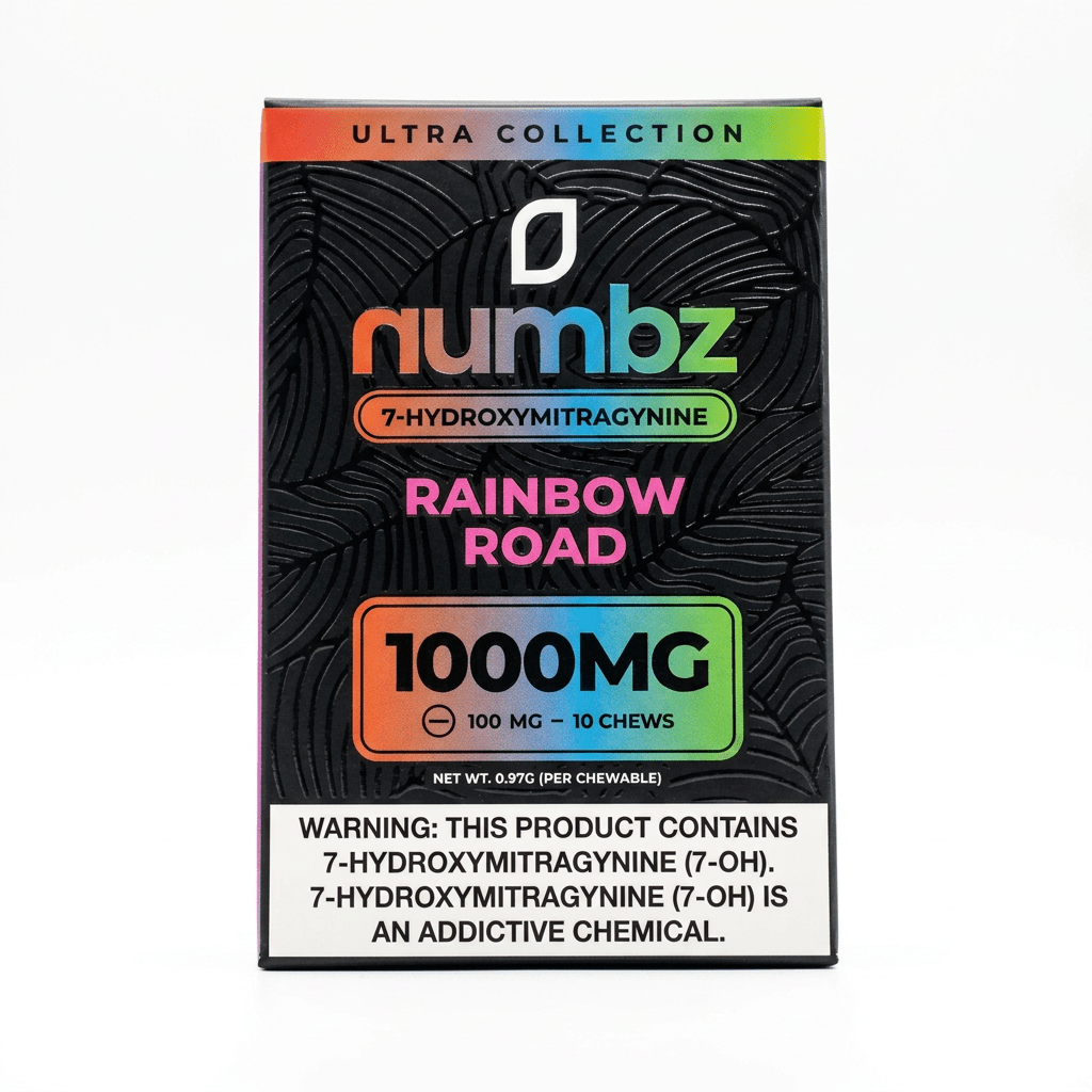 Numbz 1000mg (7OH|MIT) + Minor Alkaloids - Kratom Tablets (100mg x 10) (Box of 10)