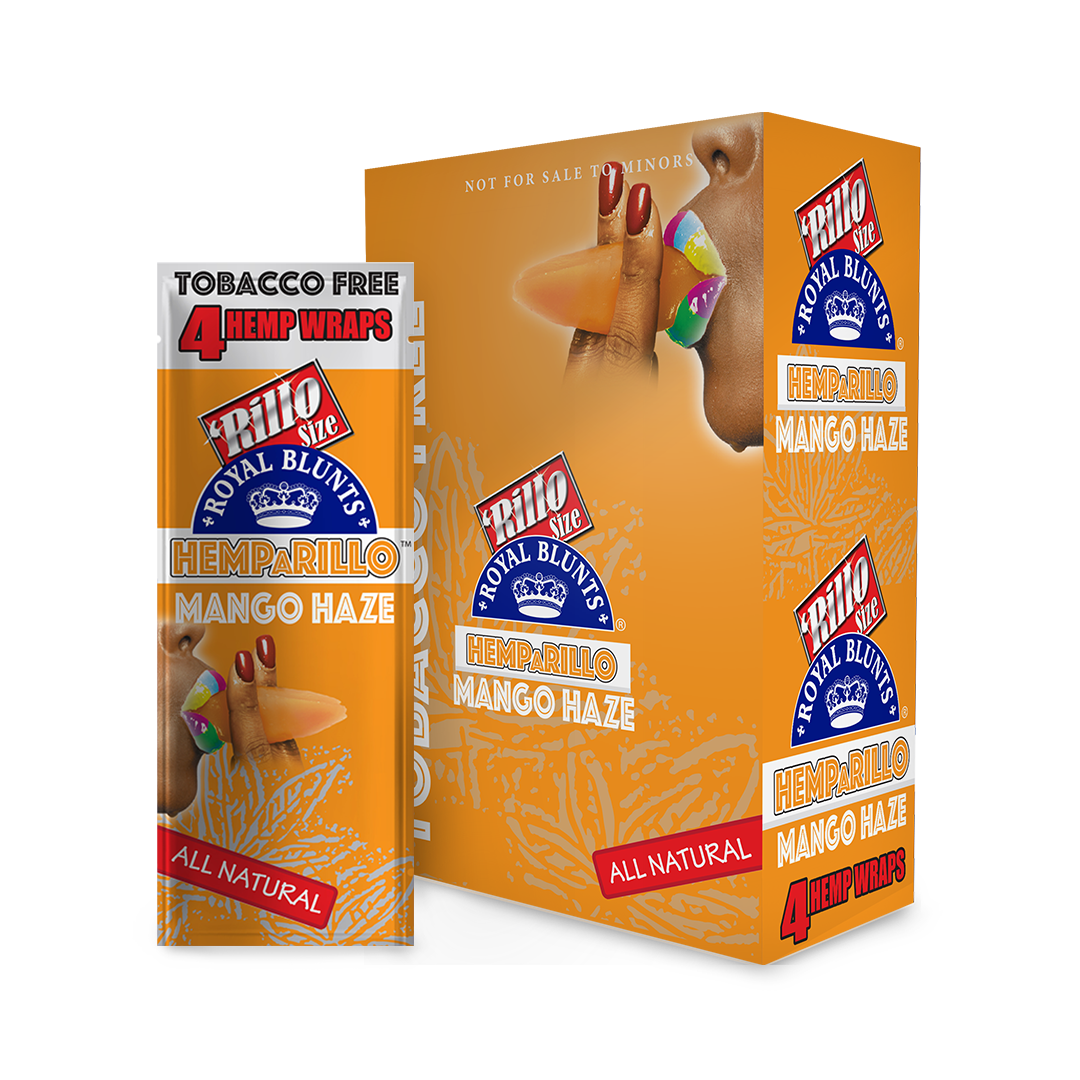 Royal Blunts - Hemparillo Hemp Wraps - Blunt/Hemp Wraps(15 Packs x 4 Wraps) - MK Distro