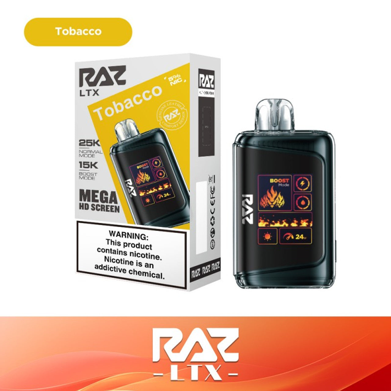 Raz LTX 25000 - Disposable Vape (5% - 25000 Puffs) - Box of 5 - MK Distro