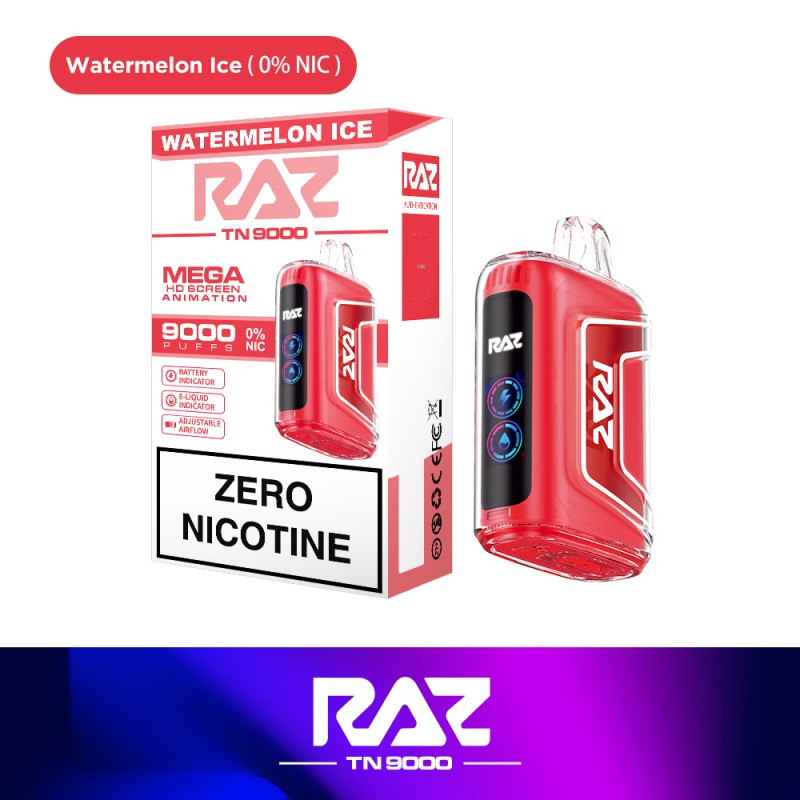 RAZ TN9000 - Disposable Vape (0% - 9000 Puffs) - Box of 5 - MK Distro