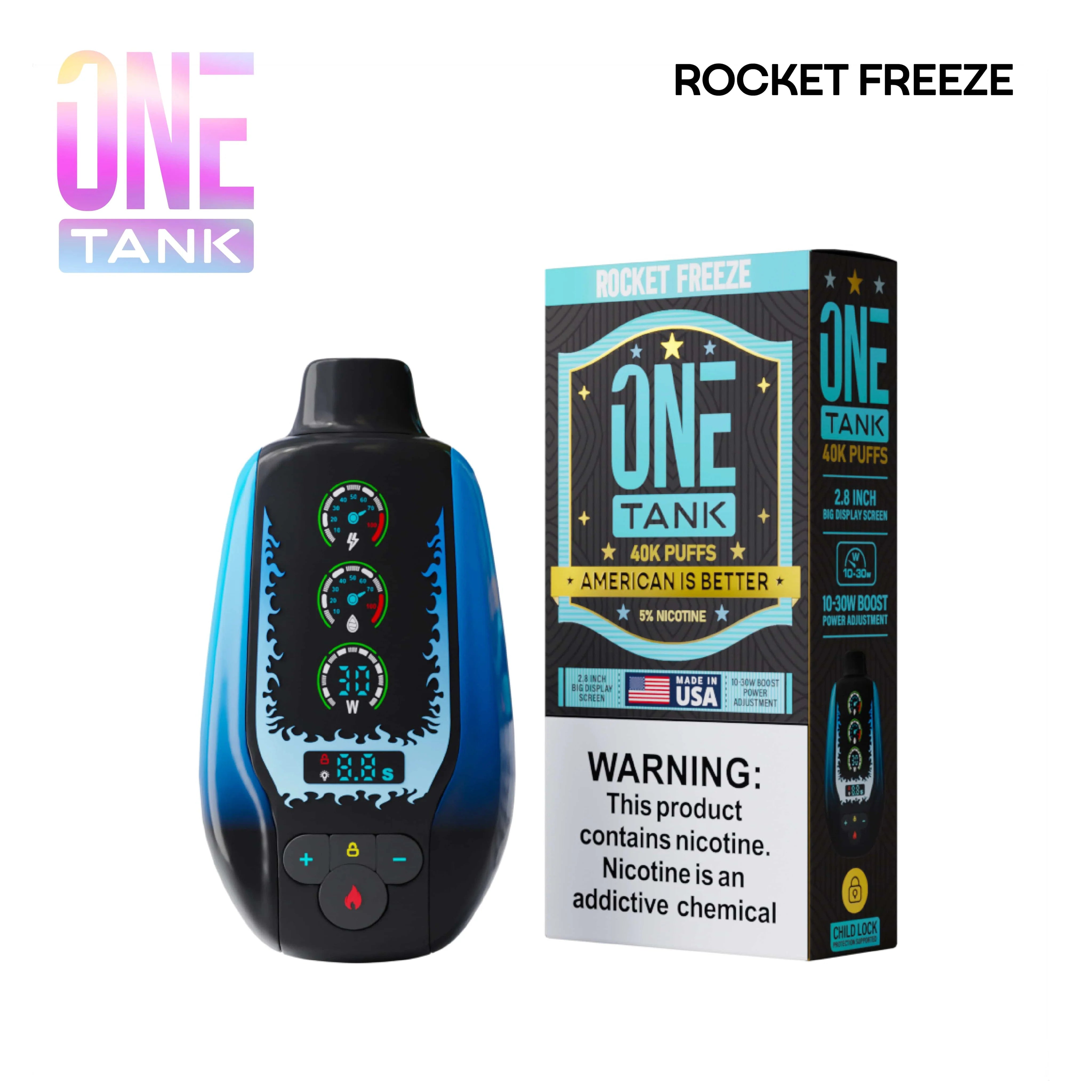 One Tank 40k - Disposable Vapes (5% - 40,000 Puffs) - Box of 5 (TEXAS COMPLIANT)