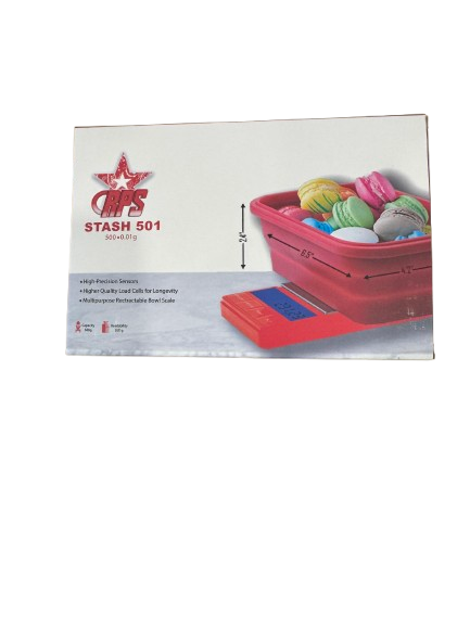 True 42 Stash 501 Red Retractable Bowl Scale - Scales (500g x 0.01g) - MK Distro