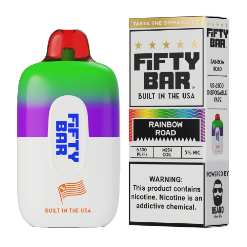 HiddenHills x Fifty Bar - Disposable Vape (5% - 6,500 Puffs) - Single - MK Distro
