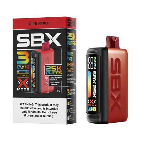 SBX - Disposable Vapes (5% - 25,000 Puffs) - Box of 5 (SALE ONLY OUT OF TEXAS)