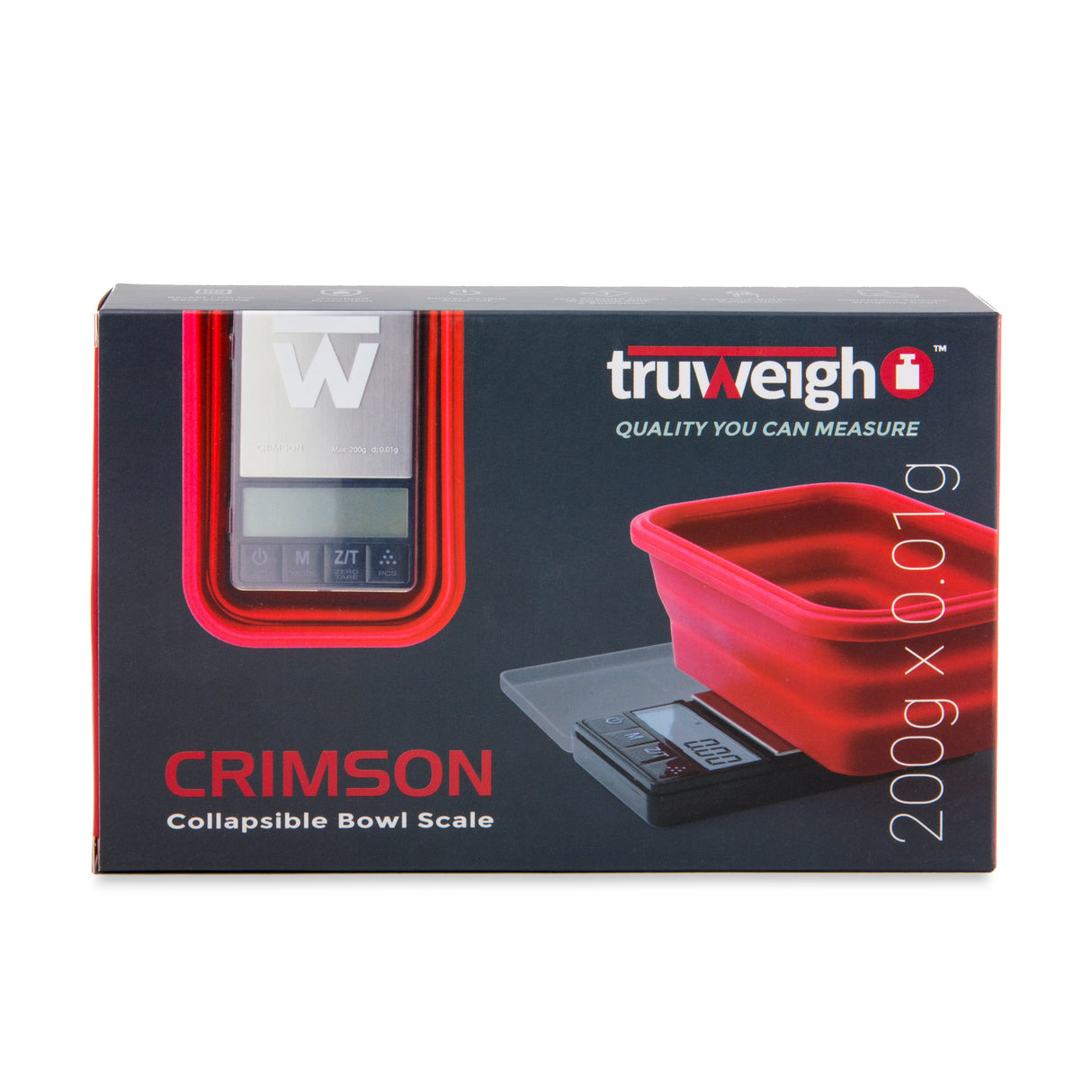 Truweigh Crimson Collapsible Bowl - Scales (1000g x 0.1g) - MK Distro