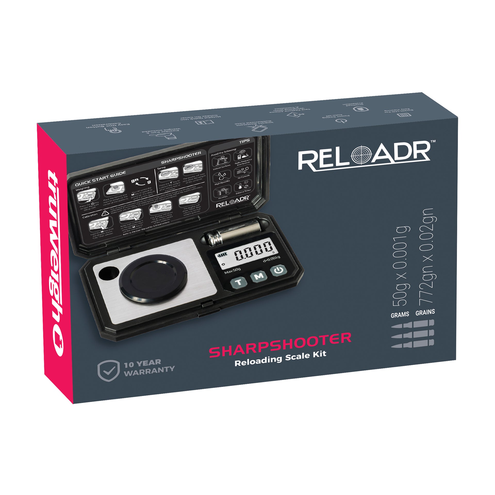Truweigh - Sharpshooter Reloading Scale Kit (50g x 0.001g)
