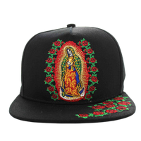 Adjustable Baseball Hat - Guadalupe (Solid Black) - MK Distro
