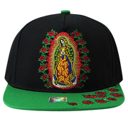 Adjustable Baseball Hat - Guadalupe (Black/Green) - MK Distro