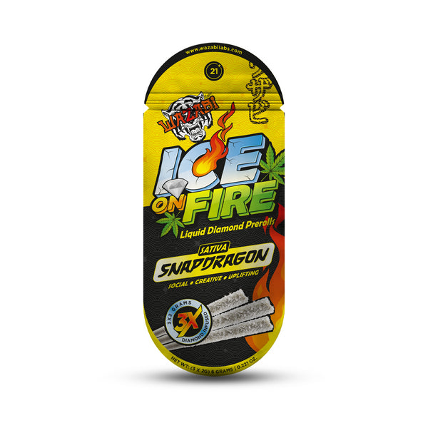 Wazabi Exotics - Ice On Fire Liquid Diamond Pre-Rolls(2g x 3 Pre-Rolls) - MK Distro