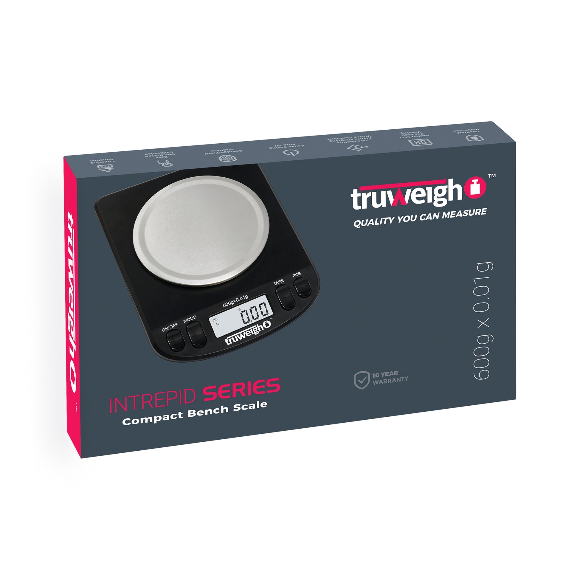 Truweigh Intrepid Series Compact Bench - Scales (600g x 0.01g) - MK Distro