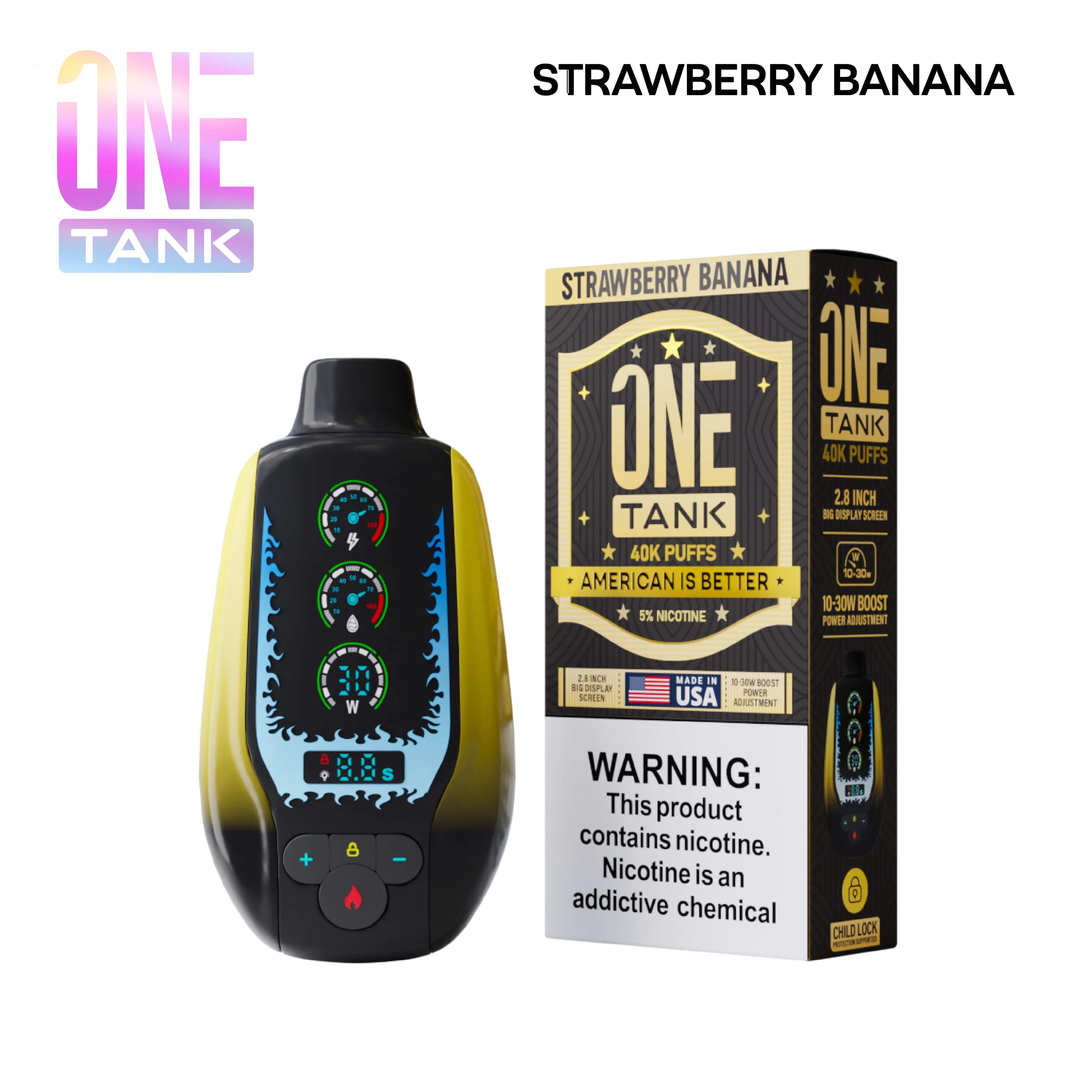 One Tank 40k - Disposable Vapes (5% - 40,000 Puffs) - Box of 5 (TEXAS COMPLIANT)