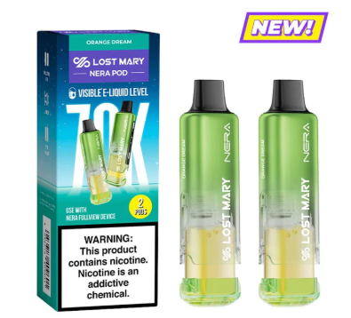 Lost Mary Nera Replacement Pod 70K - Disposable Vape (5%) (Box of 5) - MK Distro