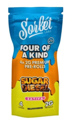 Sorbet Labs - Four Of A Kind THC-P - Hemp Pre-Rolls (2g x 4) (Single)