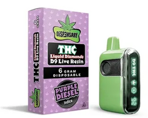 Dispensary D9 Live Resin +THC Liquid Diamonds - Hemp Disposables (6g) - MK Distro