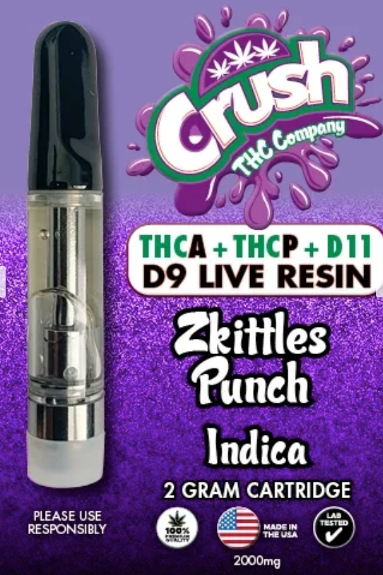 Crush (THC-A +THC-P+D11+D9 Live Resin) - Hemp Cartridges (2g)