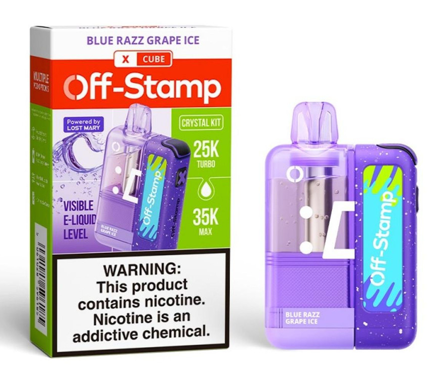 Off Stamp X-Cube Crystal Kit 35K - Disposable Vape (5%) (Box of 5) - MK Distro