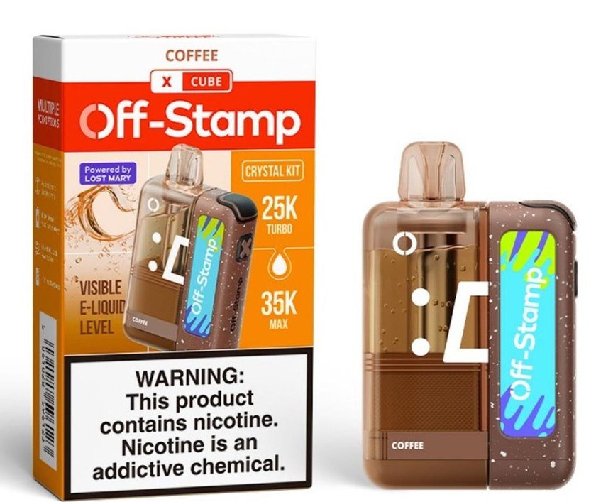 Off Stamp X-Cube Crystal Kit 35K - Disposable Vape (5%) (Box of 5) - MK Distro