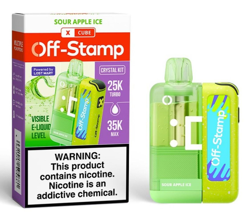 Off Stamp X-Cube Crystal Kit 35K - Disposable Vape (5%) (Box of 5) - MK Distro