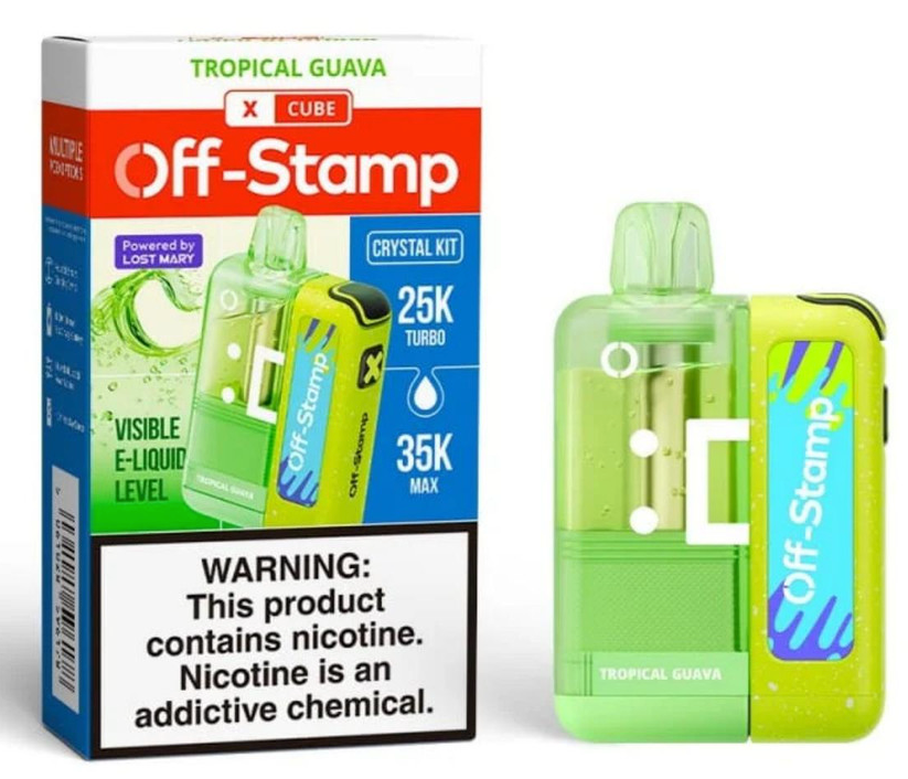 Off Stamp X-Cube Crystal Kit 35K - Disposable Vape (5%) (Box of 5) - MK Distro