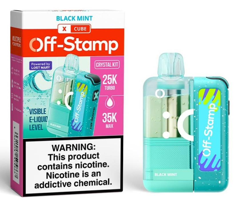 Off Stamp X-Cube Crystal Kit 35K - Disposable Vape (5%) (Box of 5) - MK Distro