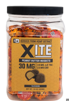 Xite D9 Chocolate Minis - Hemp Edibles (30mg) (Display of 70)
