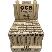 OCB - Small (78mm) Unbleached Organic Cones (32 x 8 Cones) - MK Distro