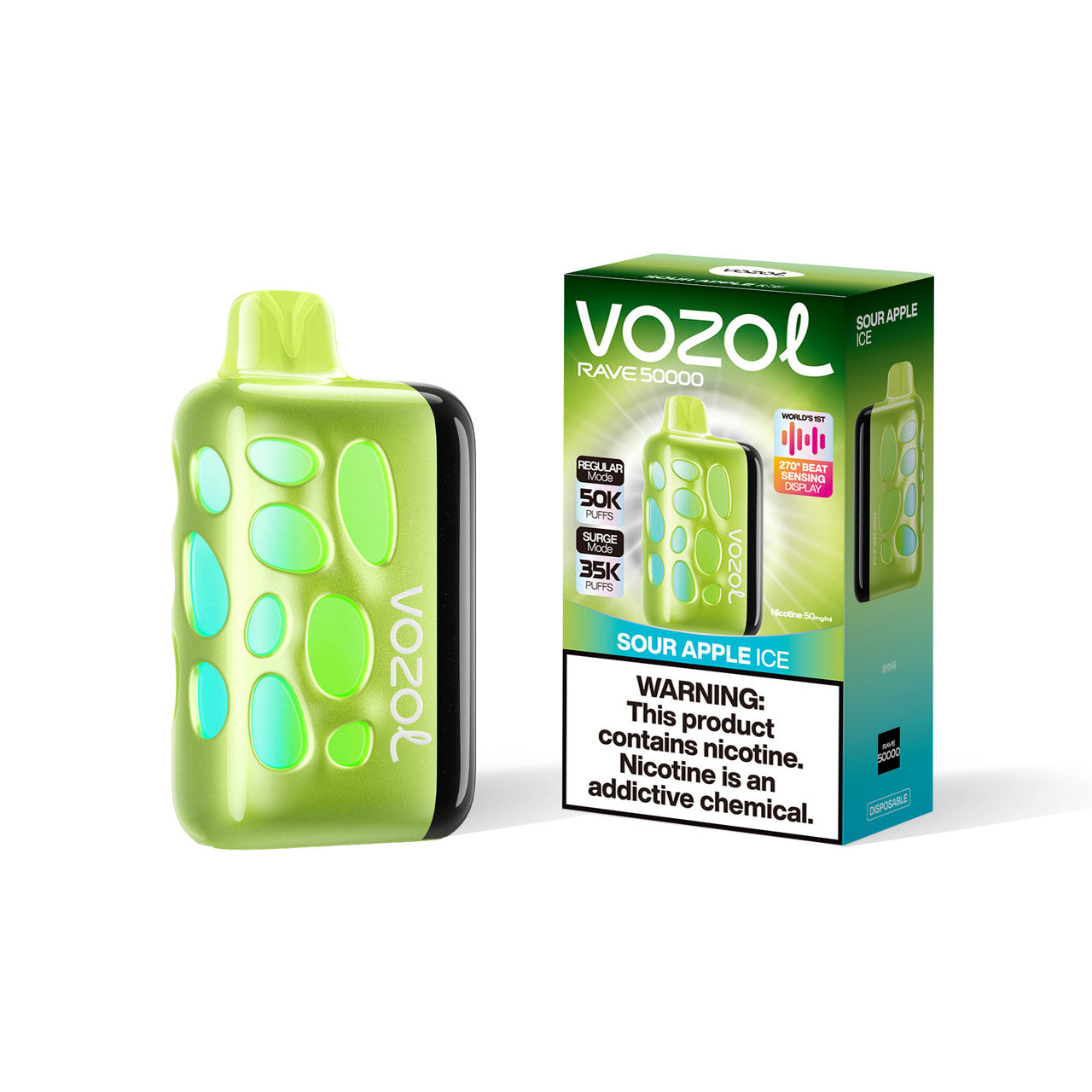 Vozol Rave 50000 - Disposable Vapes (5% - 50,000 Puffs)  - Box of 5
