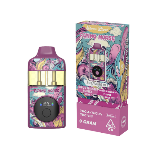 Flying Horse - Stoner Blend 3 Flavors in one  (THCA +THCP +THC VIII) - Hemp Disposables (9g) - MK Distro