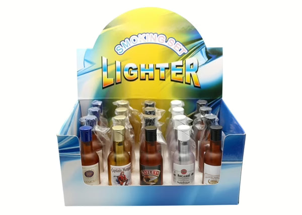 Smoking Set Spirit Drink Design - Refillable Lighters (Display of 20) - MK Distro