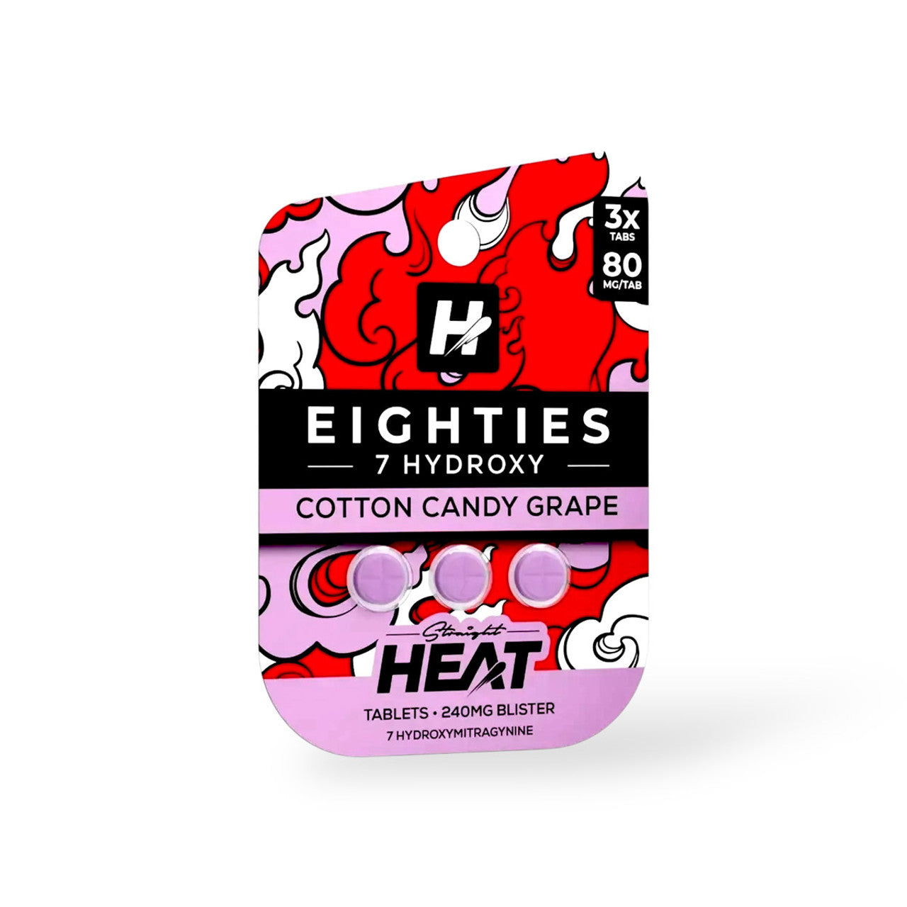 Heat Eighties - 7-Hydroxymitragynine Chewables (80mg x 3ct) - Kratom Capsules - Single