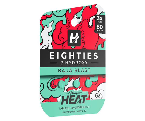 Heat Eighties - 7-Hydroxymitragynine Chewables (80mg x 3ct) - Kratom Capsules - Single